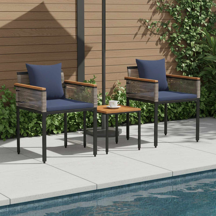 Set de Mobilier pentru Exterior 3 pcs Gri și albastru marin - WALTI WALTI