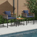 Set de Mobilier pentru Exterior 3 pcs Gri și albastru marin - WALTI WALTI