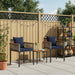 Set de Mobilier pentru Exterior 3 pcs Gri și albastru marin - WALTI WALTI