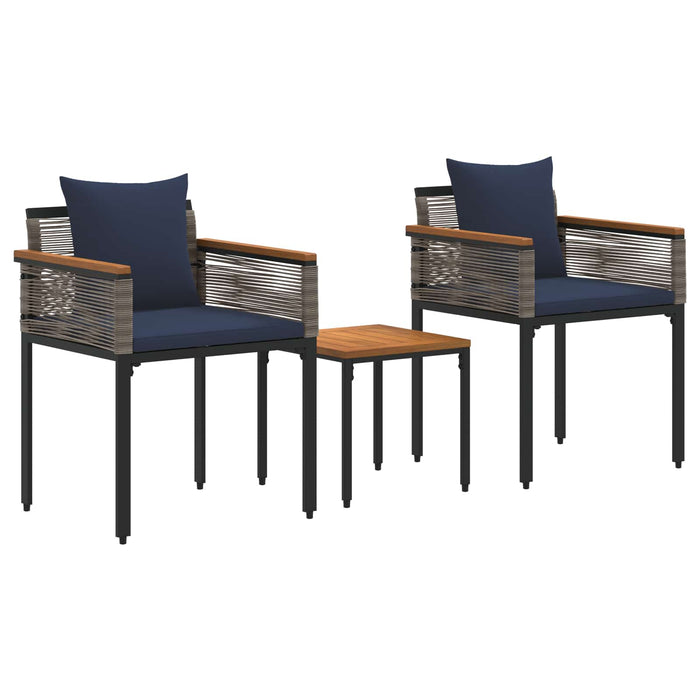 Set de Mobilier pentru Exterior 3 pcs Gri și albastru marin - WALTI WALTI