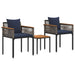 Set de Mobilier pentru Exterior 3 pcs Gri și albastru marin - WALTI WALTI