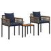 Set de Mobilier pentru Exterior 3 pcs Gri și albastru marin - WALTI WALTI