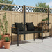 Bancă de exterior cu pernă Negru 117 x 54 x 74.5 cm poliratan - WALTI WALTI