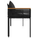 Bancă de exterior cu pernă Negru 117 x 54 x 74.5 cm poliratan - WALTI WALTI