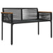 Bancă de exterior cu pernă Negru și Alb crem 117 x 54 x 74.5 cm - WALTI WALTI