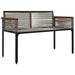Bancă de exterior cu pernă Gri și gri închis 117 x 54 x 74.5 cm - WALTI WALTI