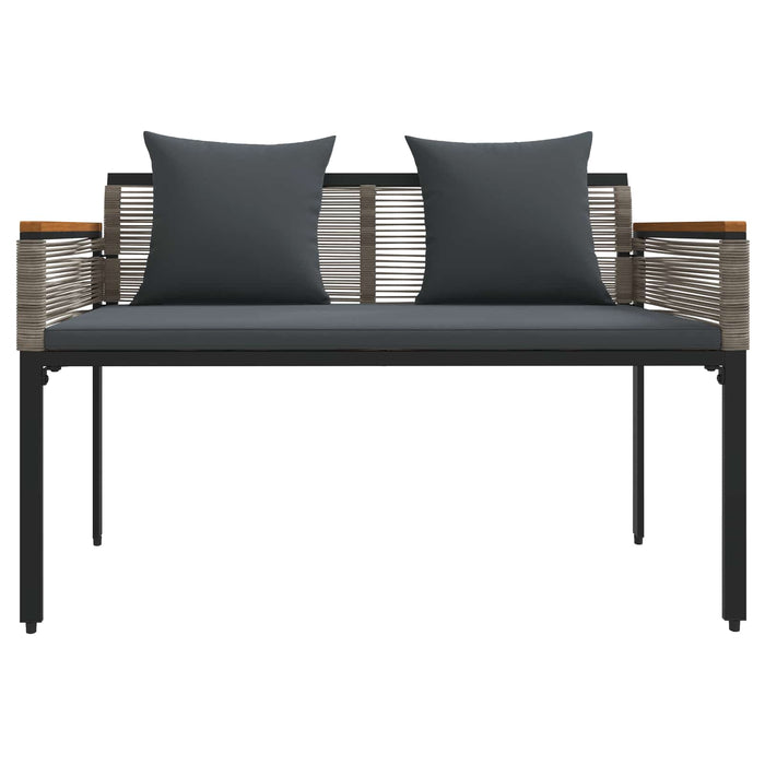 Bancă de exterior cu pernă Gri și gri închis 117 x 54 x 74.5 cm - WALTI WALTI