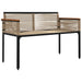 Bancă de exterior Bej și alb crem 117 x 54 x 74.5 cm poliratan - WALTI WALTI