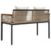 Bancă de exterior Bej și alb crem 117 x 54 x 74.5 cm poliratan - WALTI WALTI
