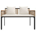 Bancă de exterior Bej și alb crem 117 x 54 x 74.5 cm poliratan - WALTI WALTI