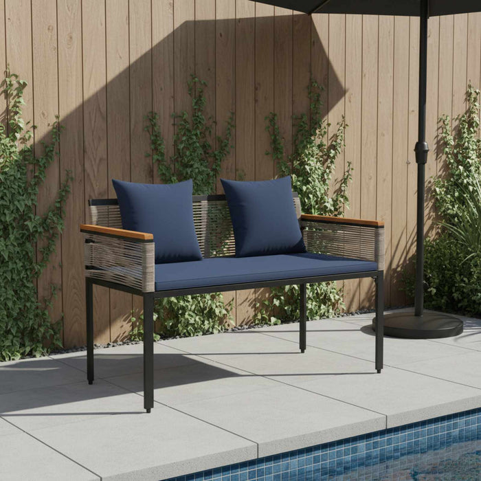 Bancă de exterior Gri și albastru marin 117 x 54 x 74.5 cm - WALTI WALTI