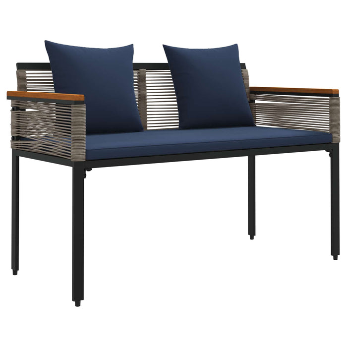 Bancă de exterior Gri și albastru marin 117 x 54 x 74.5 cm - WALTI WALTI