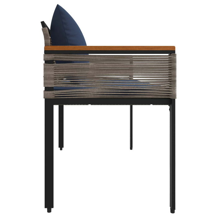 Bancă de exterior Gri și albastru marin 117 x 54 x 74.5 cm - WALTI WALTI