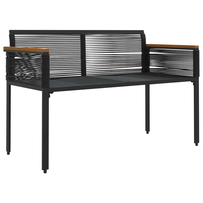 Bancă de exterior Negru și Turcoaz 117 x 54 x 74.5 cm poliratan - WALTI WALTI