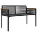 Bancă de exterior Negru și Turcoaz 117 x 54 x 74.5 cm poliratan - WALTI WALTI