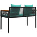 Bancă de exterior Negru și Turcoaz 117 x 54 x 74.5 cm poliratan - WALTI WALTI