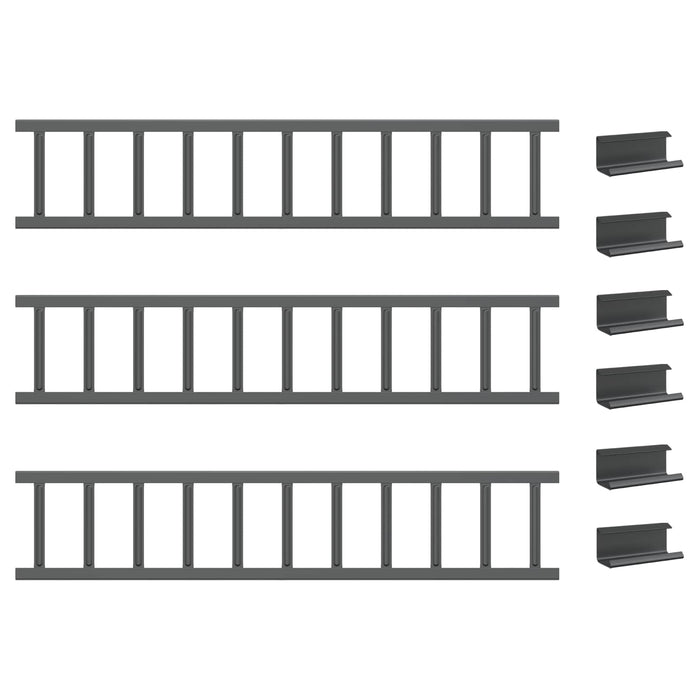 Apărătoare de zăpadă pentru acoperiș Antracit 300 x 2,5 x 20 cm - WALTI WALTI