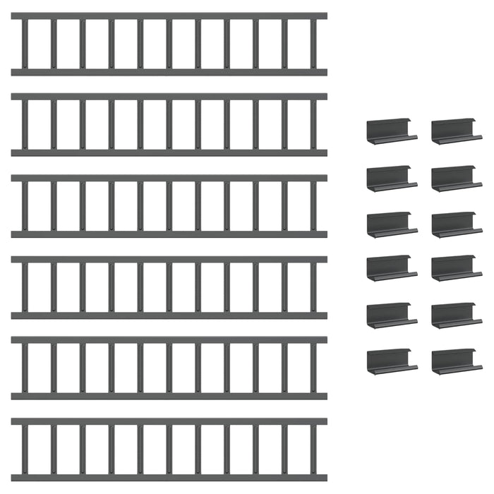 Apărătoare de zăpadă pentru acoperiș Antracit 600 x 2,5 x 20 cm - WALTI WALTI