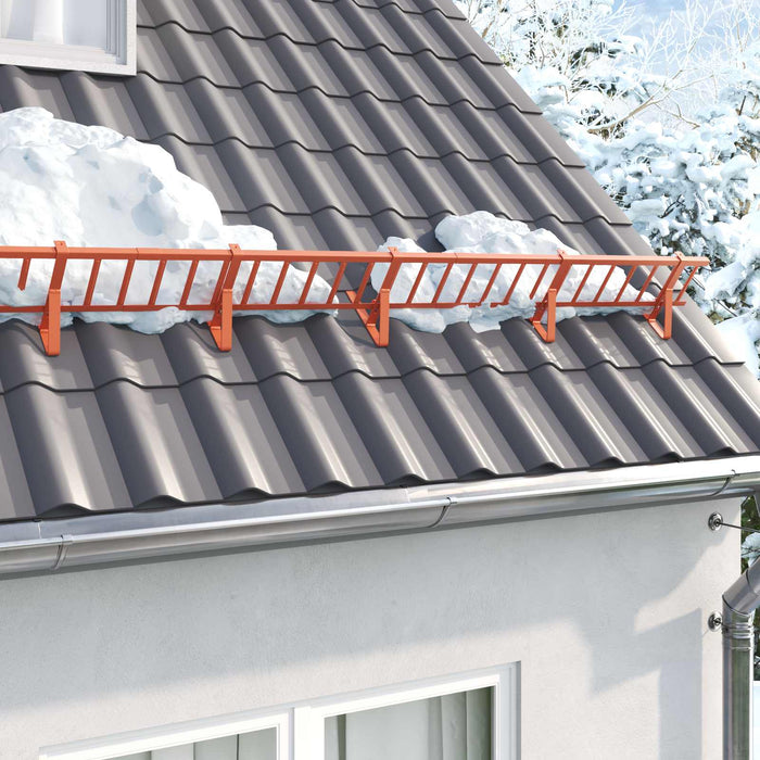 Apărătoare de zăpadă pentru acoperiș Roșu 800 x 29,5 x 34,5 cm - WALTI WALTI