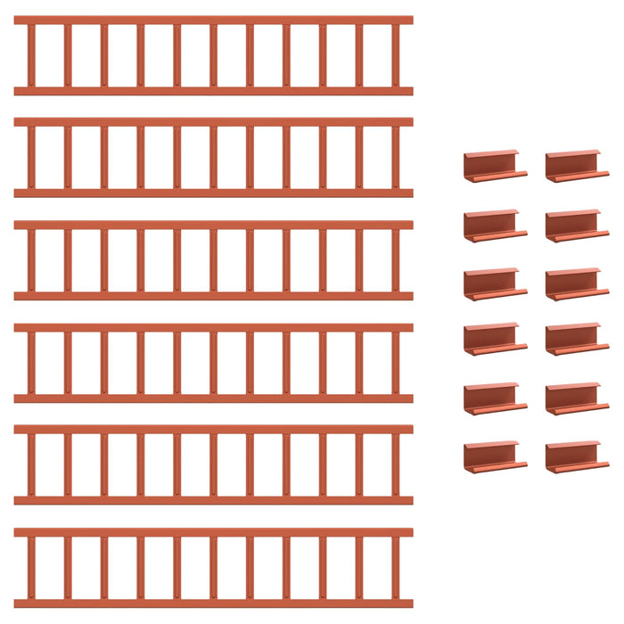 Apărătoare de zăpadă pentru acoperiș Roșu 600 x 2,5 x 20 cm - WALTI WALTI