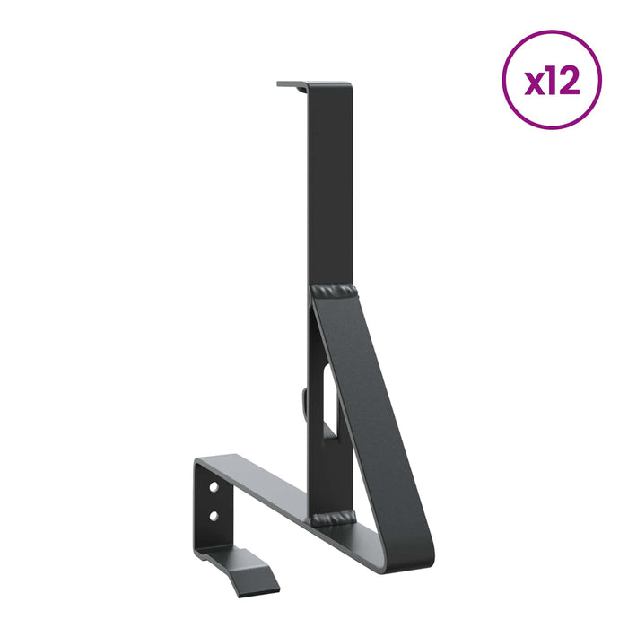 Suport pentru Zăpadă 12 pcs Negru 29,5 x 3 x 34,5 cm Oțel - WALTI WALTI