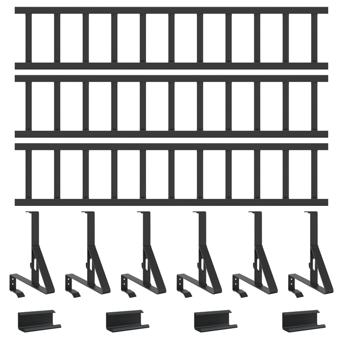 Apărătoare de zăpadă pentru acoperiș Negru 300 x 29,5 x 34,5 cm - WALTI WALTI