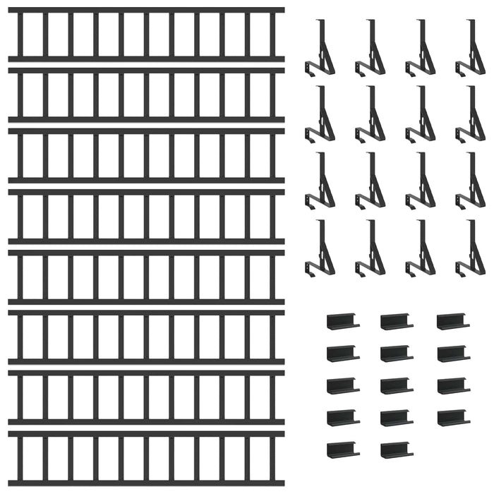 Apărătoare de zăpadă pentru acoperiș Negru 800 x 29,5 x 34,5 cm - WALTI WALTI