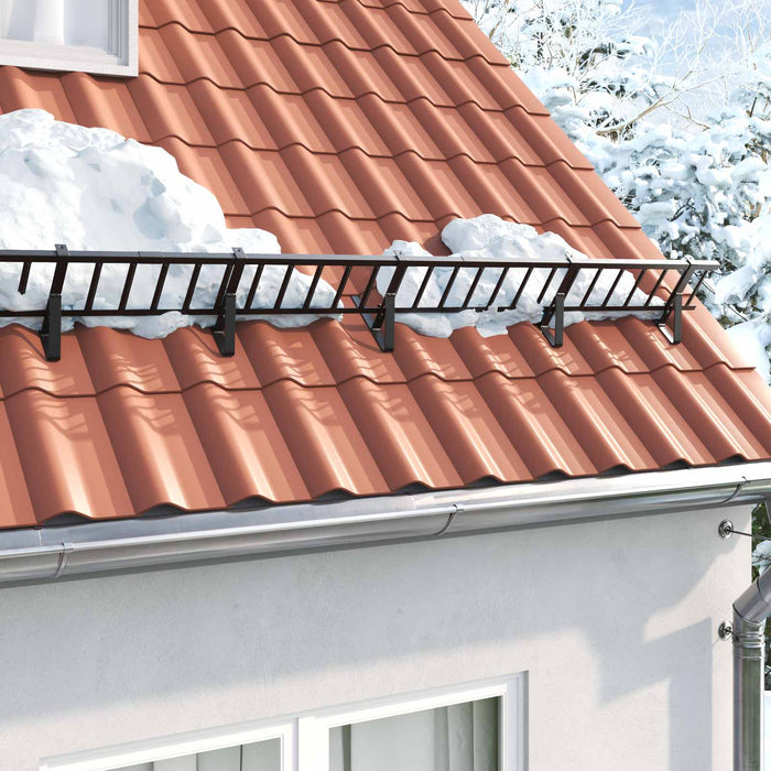 Apărătoare de zăpadă pentru acoperiș Negru 100 x 2,5 x 20 cm - WALTI WALTI