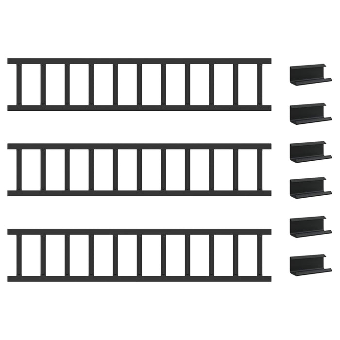 Apărătoare de zăpadă pentru acoperiș Negru 300 x 2,5 x 20 cm - WALTI WALTI