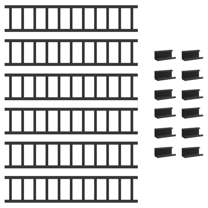 Apărătoare de zăpadă pentru acoperiș Negru 600 x 2,5 x 20 cm - WALTI WALTI