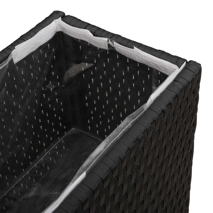 Ghiveci înalt Negru 55 x 22 x 70 cm poliratan WALTI