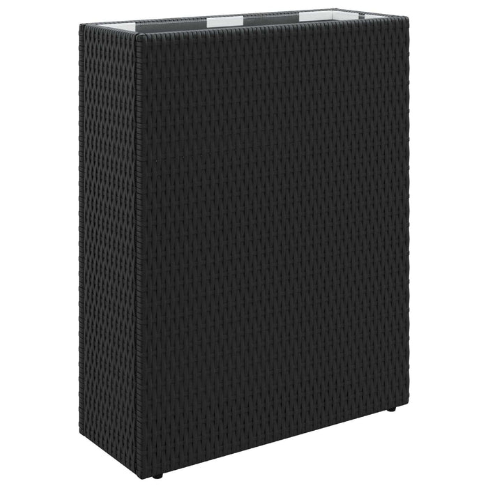 Ghiveci înalt Negru 55 x 22 x 70 cm poliratan WALTI