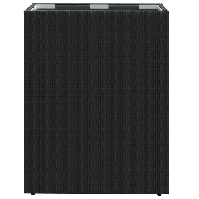 Ghiveci înalt Negru 55 x 22 x 70 cm poliratan WALTI