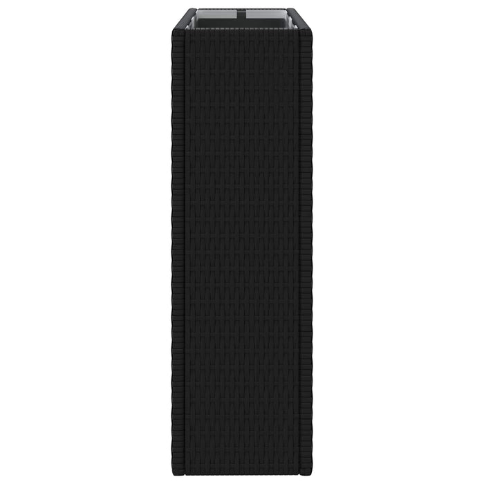 Ghiveci înalt Negru 55 x 22 x 70 cm poliratan WALTI