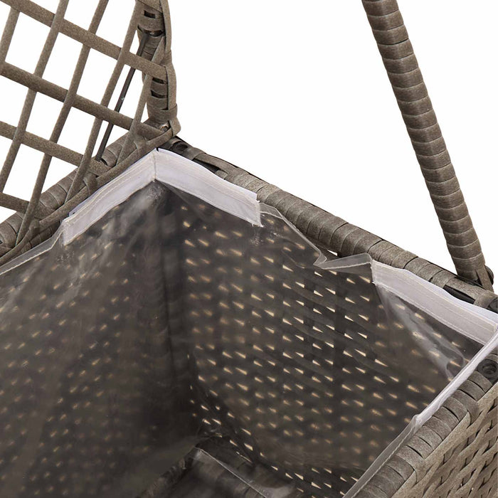 Ghiveci de grădină cu trellis Gri 35 x 30 x 135 cm poliratan WALTI