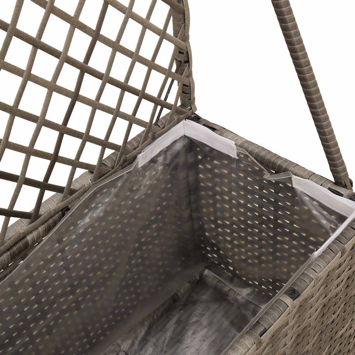 Ghiveci de grădină cu trellis Gri 70 x 30 x 135 cm poliratan WALTI