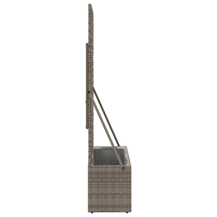 Ghiveci de grădină cu trellis Gri 70 x 30 x 135 cm poliratan WALTI