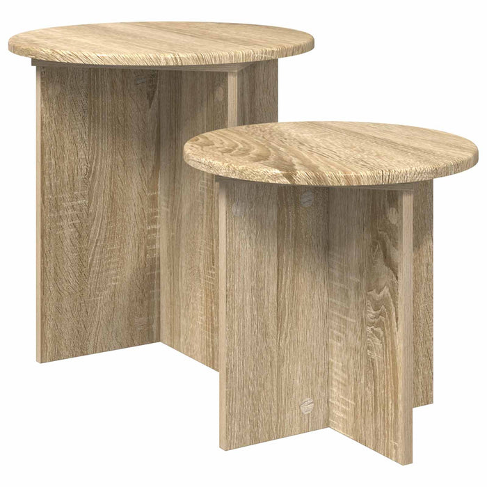 Set măsuțe laterale 2 pcs Stejar Sonoma Lemn prelucrat - WALTI WALTI