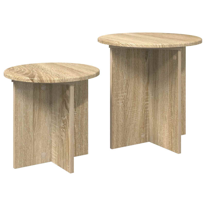 Set măsuțe laterale 2 pcs Stejar Sonoma Lemn prelucrat - WALTI WALTI
