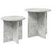 Set măsuțe laterale 2 pcs Gri Beton Lemn prelucrat - WALTI WALTI