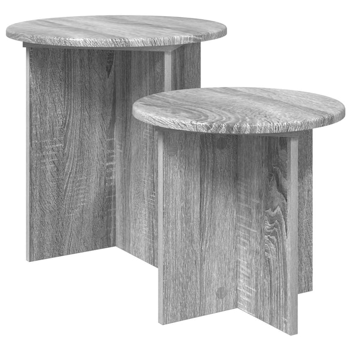 Set măsuțe laterale 2 pcs Sonoma gri Lemn prelucrat - WALTI WALTI
