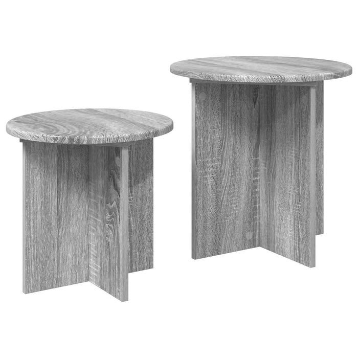 Set măsuțe laterale 2 pcs Sonoma gri Lemn prelucrat - WALTI WALTI