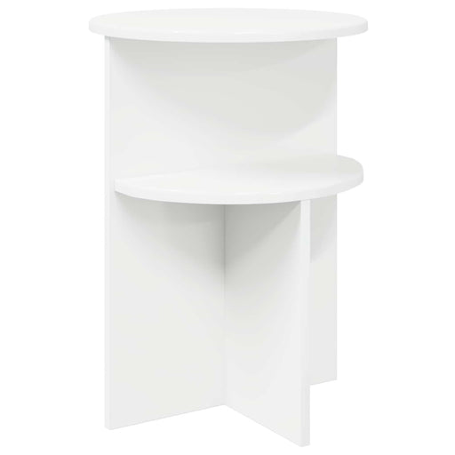Masă laterală cu depozitare Alb Ø 39,5 x 55 cm Lemn prelucrat - WALTI WALTI