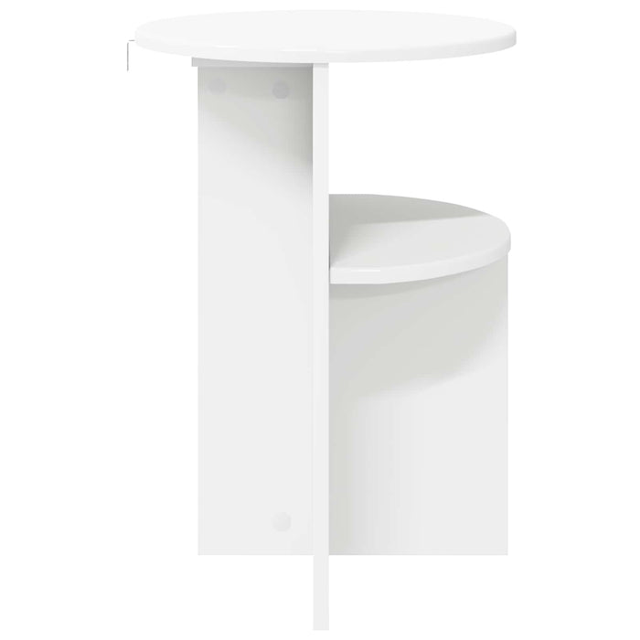 Masă laterală cu depozitare Alb Ø 39,5 x 55 cm Lemn prelucrat - WALTI WALTI