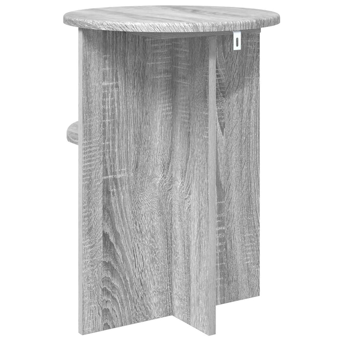 Masă laterală Sonoma gri Ø 39,5 x 55 cm Lemn prelucrat - WALTI WALTI
