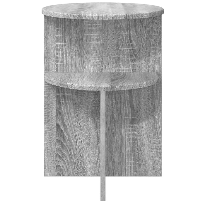 Masă laterală Sonoma gri Ø 39,5 x 55 cm Lemn prelucrat - WALTI WALTI