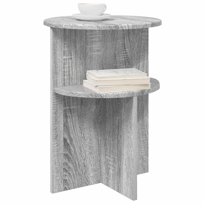 Masă laterală Sonoma gri Ø 39,5 x 55 cm Lemn prelucrat - WALTI WALTI