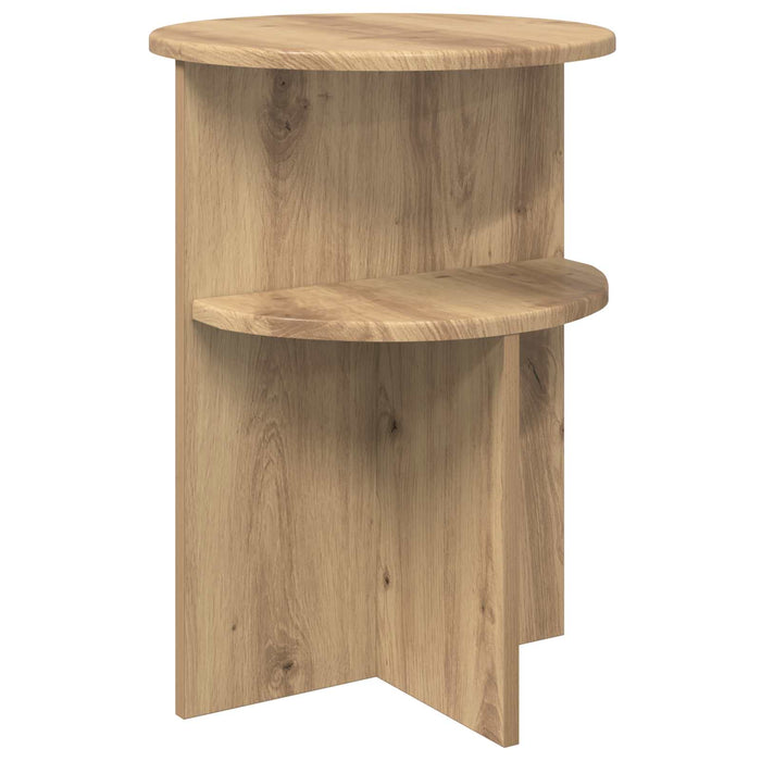 Masă laterală Stejar Artizanal Ø 39,5 x 55 cm Lemn prelucrat - WALTI WALTI