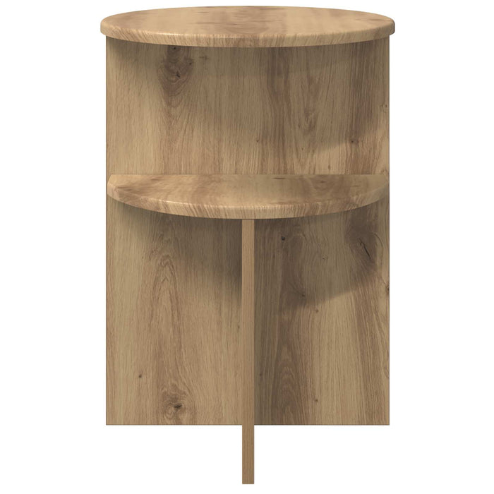 Masă laterală Stejar Artizanal Ø 39,5 x 55 cm Lemn prelucrat - WALTI WALTI