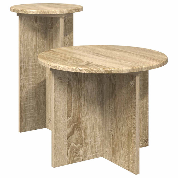 Set măsuțe laterale 2 pcs Stejar Sonoma Lemn prelucrat - WALTI WALTI